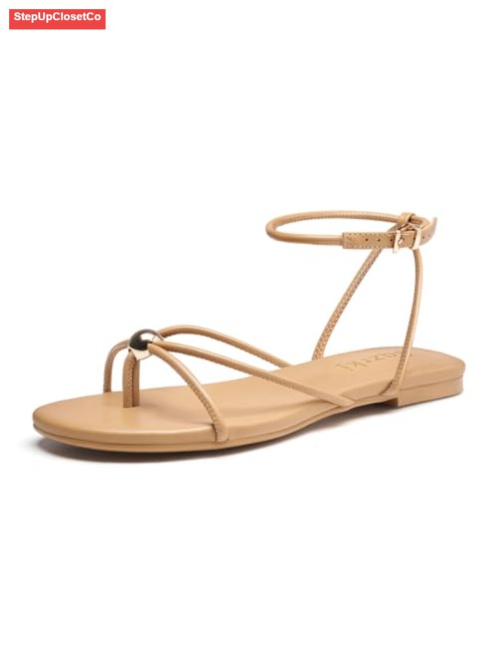 Strappy Flat Sandals Women Comfortable Open Toe Ankle Strap Thong Sandals